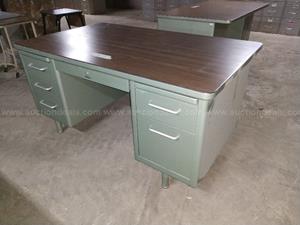 Mid-century SteelCase Extra Deep Tanker Desk