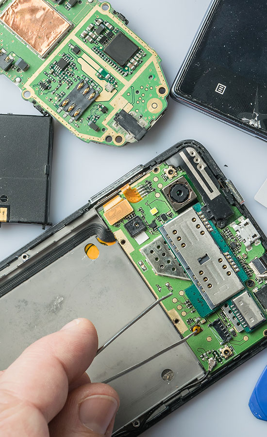 Refurbished Phone being worked on